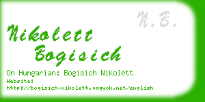 nikolett bogisich business card